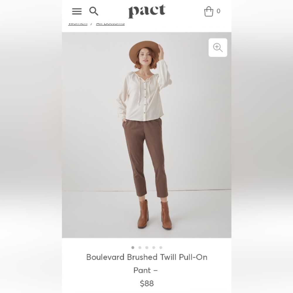 Pact, Boulevard brushed twill pants